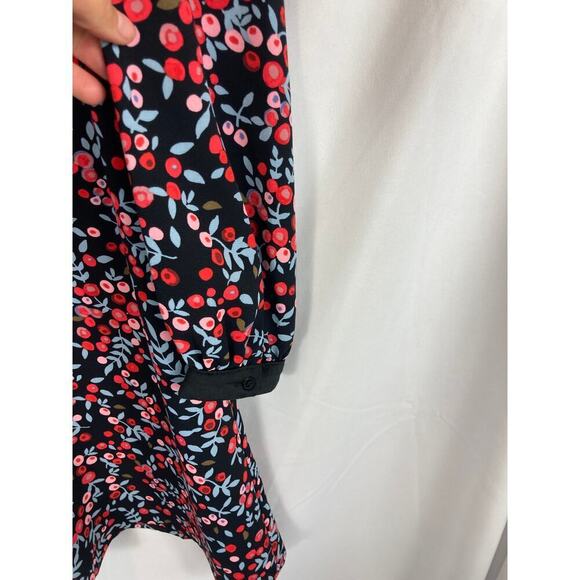 Ann Taylor LOFT Berry Velvet Trim Cutout Dress Size Small Tall - Picture 3 of 8